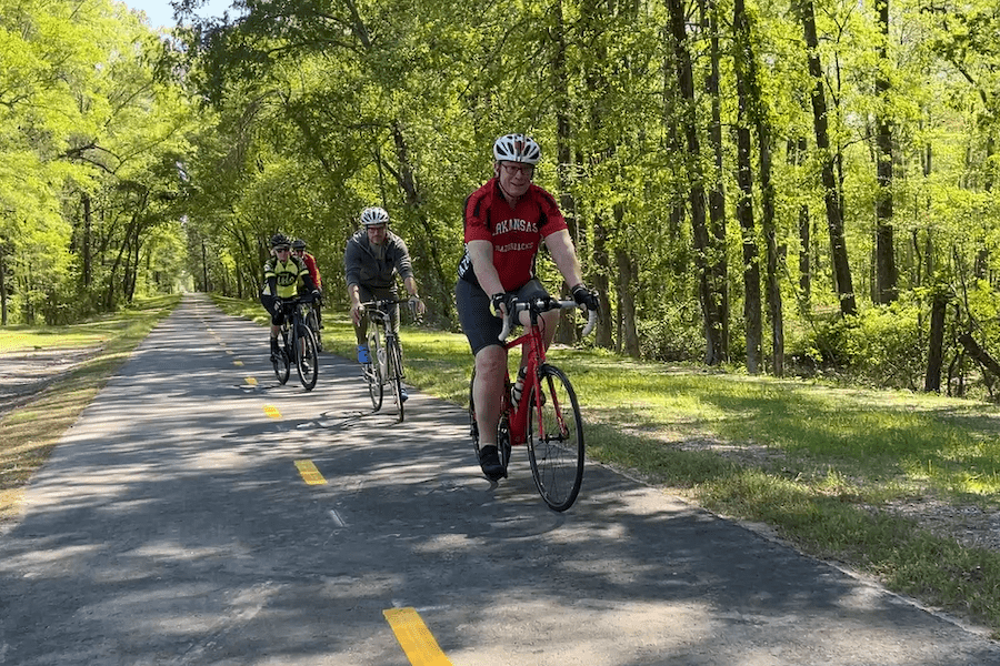 Judge Hyde on a trail ride along Arkansas' Southwest Trail | Photo courtesy Pulaski County Government