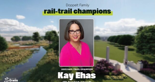 2025 Rail-Trail Champion Kay Ehas, Groundwork Jacksonville