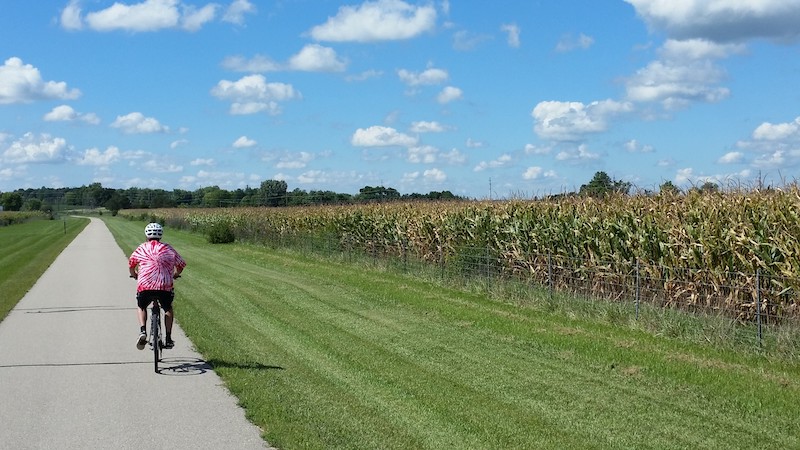 The Simon Kenton Trail traverses farmland as it approaches Urbana | Photo by Eli Griffen