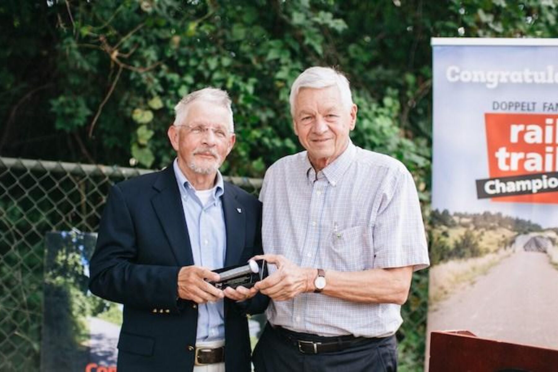 2018 Doppelt Family Rail-Trail Champions Award ceremony honoring Pete Raynor | Photo by Hung Tran