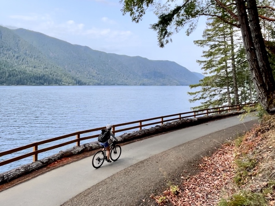 Kara Patajo @YourNorthWestieBestie on the Olympic Discovery Trail | Photo courtesy Kara Patajo