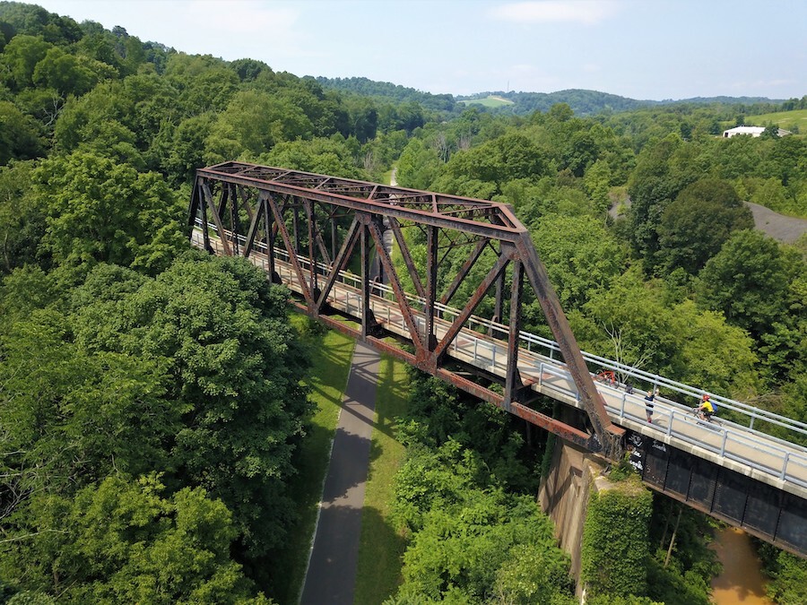 McDonald Trestle along the Montour Trail in Pennsylvania | Photo by Milo Allerton Bateman