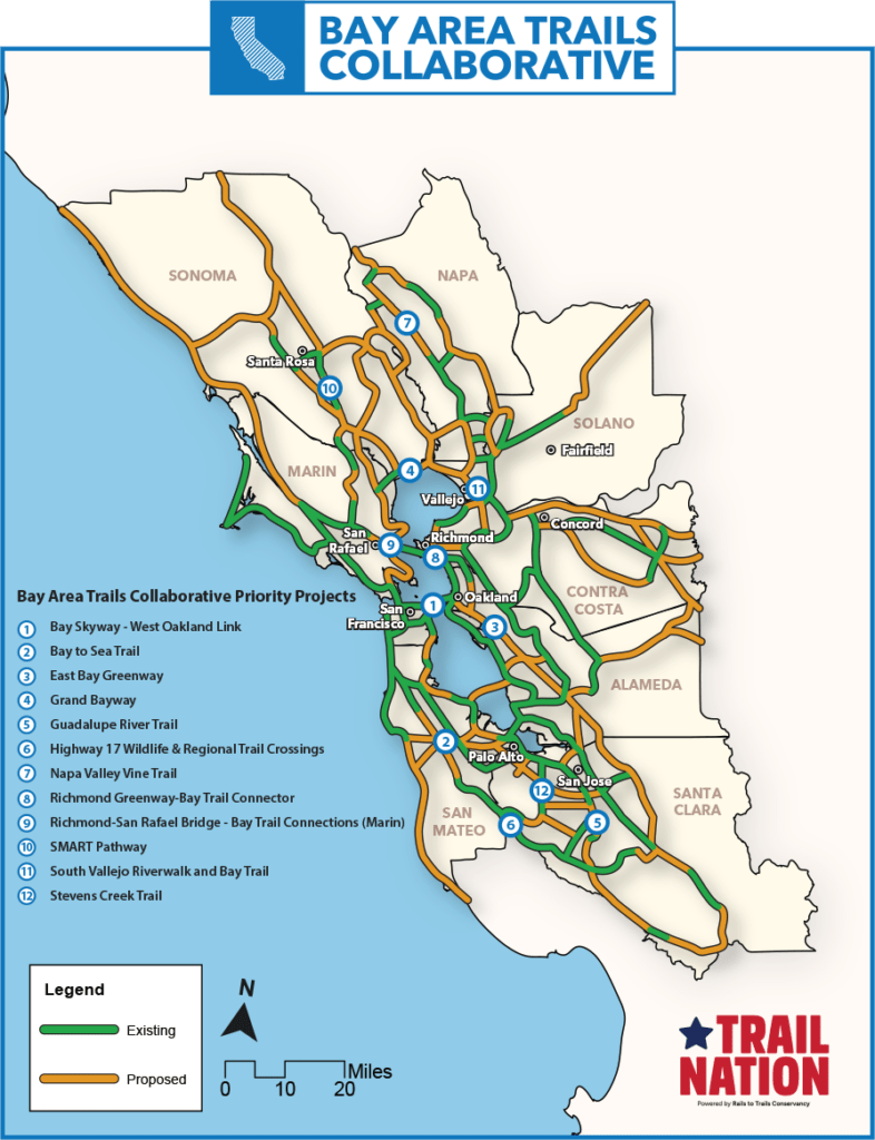 Bay Area Trails Collaborative Priority Map 2025