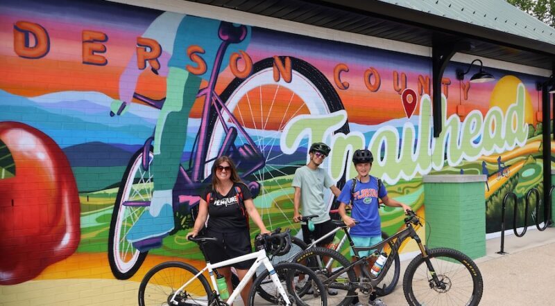 Mural along North Carolina's Ecusta Trail | Photo by Craig Distl, courtesy Visit Hendersonville