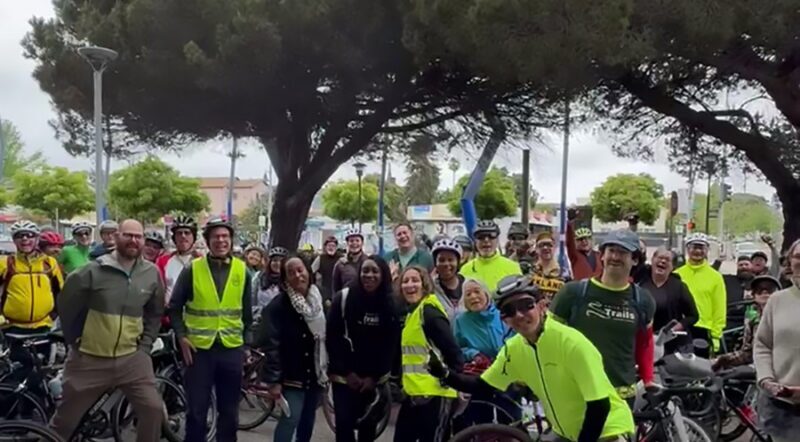Group bike ride along California's San Francisco Bay Area Trail | Photo courtesy RTC