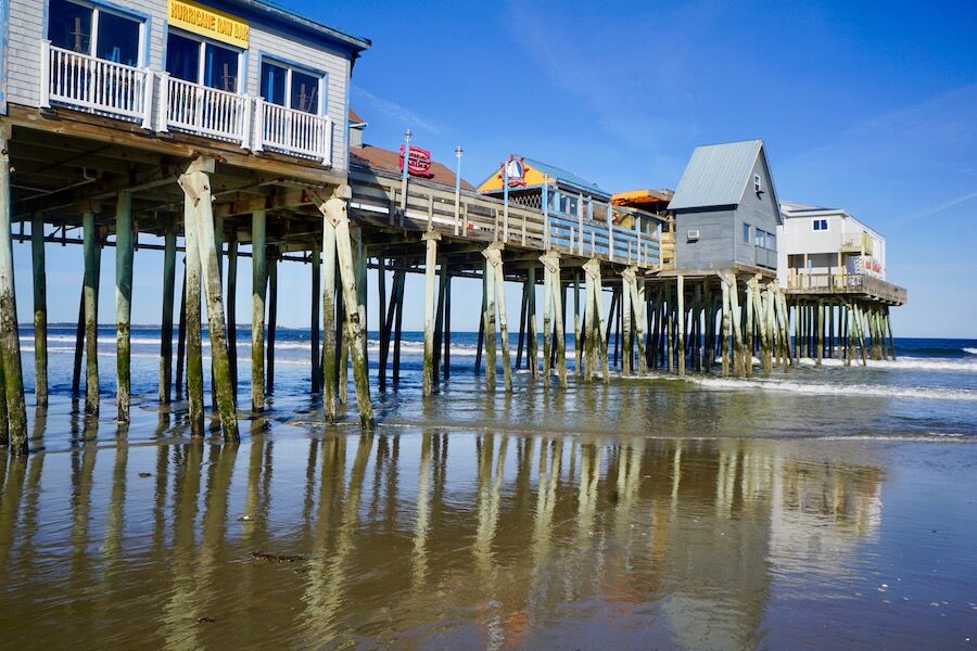 Along a spur route just blocks from the main Eastern Trail, Old Orchard Beach gives trail users a taste of a classic beach town. The scenic 7-mile beach was one of the contributing factors to the mid-1800s start of the Eastern Railroad, the predecessor of the Eastern Trail. Photo by Cindy Barks. Along a spur route just blocks from the main Eastern Trail, Old Orchard Beach gives trail users a taste of a classic beach town. The scenic 7-mile beach was one of the contributing factors to the mid-1800s start of the Eastern Railroad, the predecessor of the Eastern Trail. Photo by Cindy Barks.