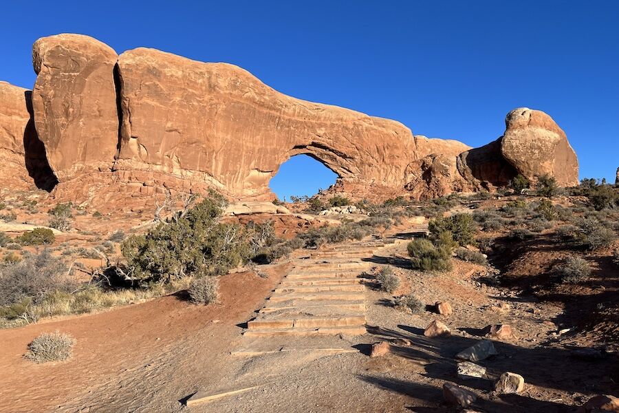 The Windows Section of Arches National Park features a large concentration of arches and is considered one of the most scenic locations in the park. Photo by Cindy Barks The Windows Section of Arches National Park features a large concentration of arches and is considered one of the most scenic locations in the park. Photo by Cindy Barks