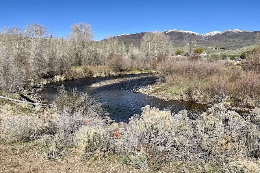 05_Utah's Historic Union Pacific Rail Trail State Park in Wanship_Photo by Cindy Barks For several miles, the trail follows the Weber River, an area frequented by fly fishermen and birders. Cutthroat trout can be found in the river, and mule deer and bald eagles may be seen among the cottonwoods. Photo by Cindy Barks.