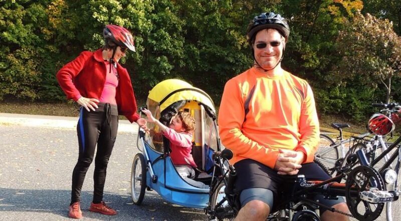 Biking with Margot on the Schuylkill River Trail in Pennsylvania | Photo courtesy Dr. Peter Doehring