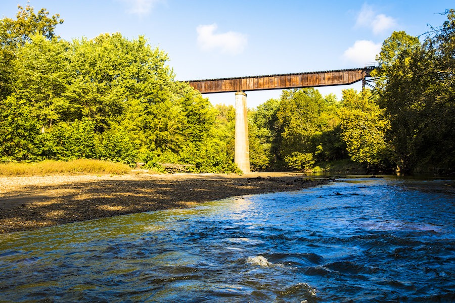 A 100-year-old trestle bridge spanning the Vermilion River near Danville that will be a highlight of the Kickapoo Rail Trail | Photo by Chris Bucher