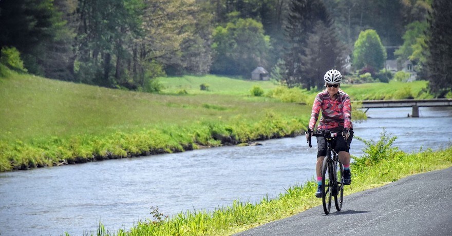 Libby Rose on e-bike | Photo courtesy Wandering Rose Travels