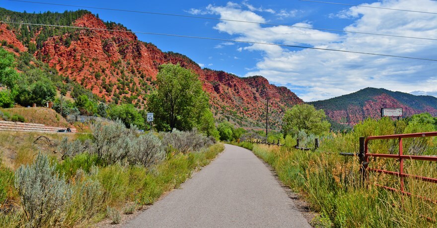 Spectacular mountains along the Rio Grande Trail | Photo courtesy Roaring Fork Transportation Authority