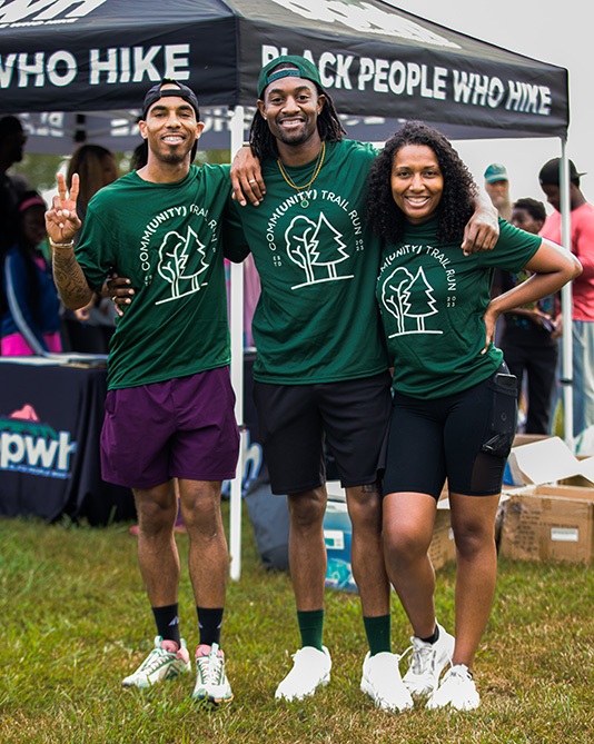 Black People Who Hike 2023 event with Debbie Njai on right - Photo courtesy Black People Who Hike
