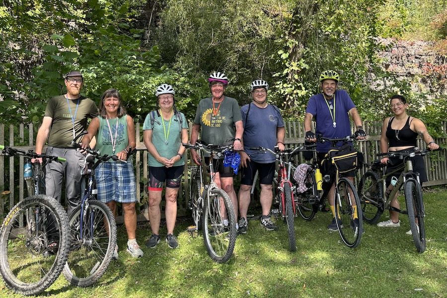 Petal Pedal group ride along New York's Wallkill Valley Rail Trail | Photo courtesy Laura J. Lehtonen and Stephen M. Young