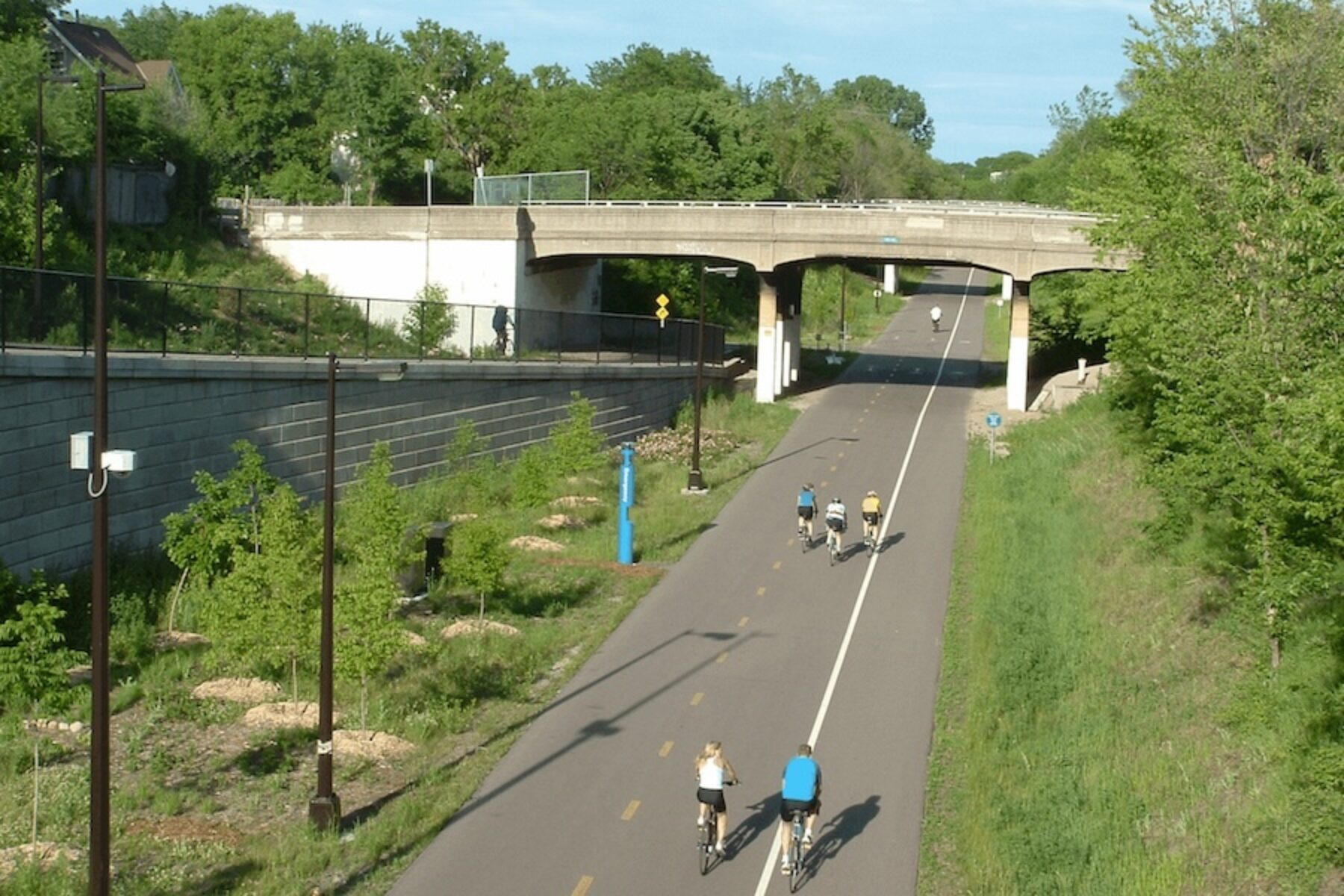 Midtown Greenway - View from 13th Avenue overlooking the trail | Photo courtesy Midtown Greenway Coalition