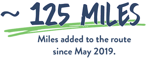 GRT Dec 2024 Infographic - 125 miles added to the route since May 2019