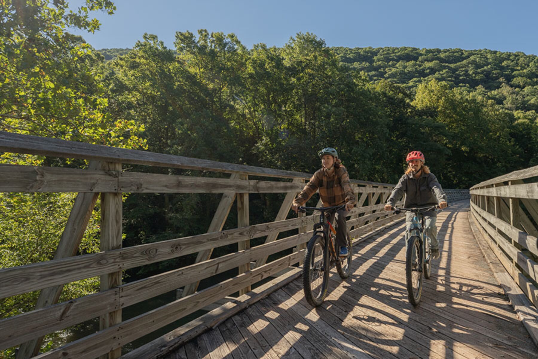 Bicyclists on the Greenbrier River Trail in Greenbrier County | Marlyn McClendon, courtesy Experience Greenbrier Valley