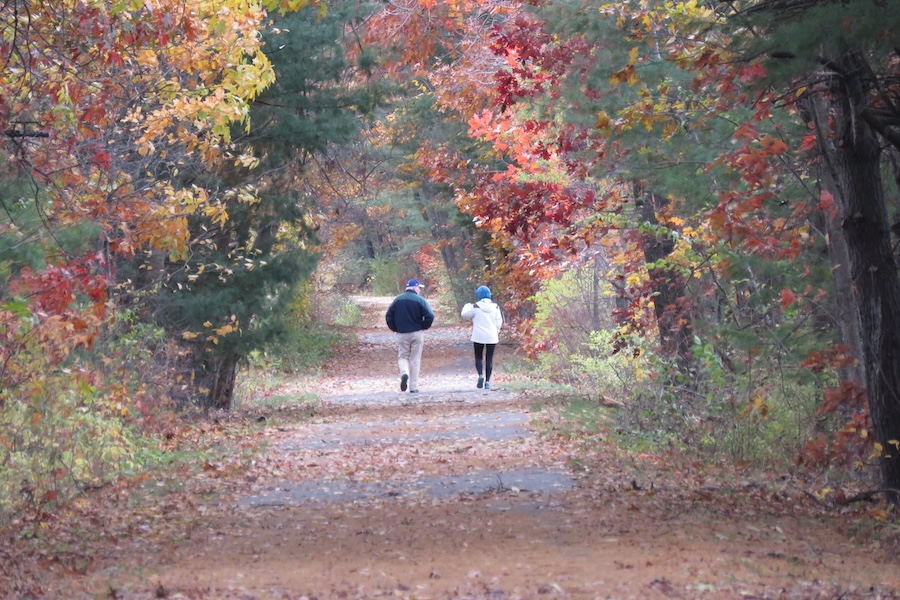Two walkers on New Hampshire's Derry Rail Trail | Photo Courtesy Derry Rail Trail Alliance