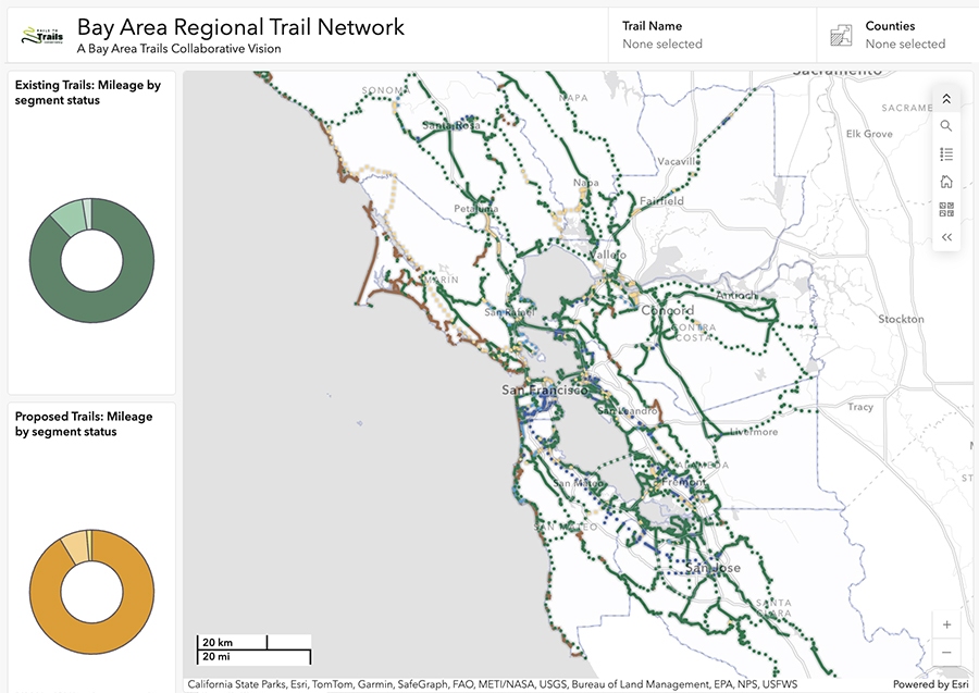 2026 Bay Area Regional Trail Network Map by RTC | Explore Interactive Map