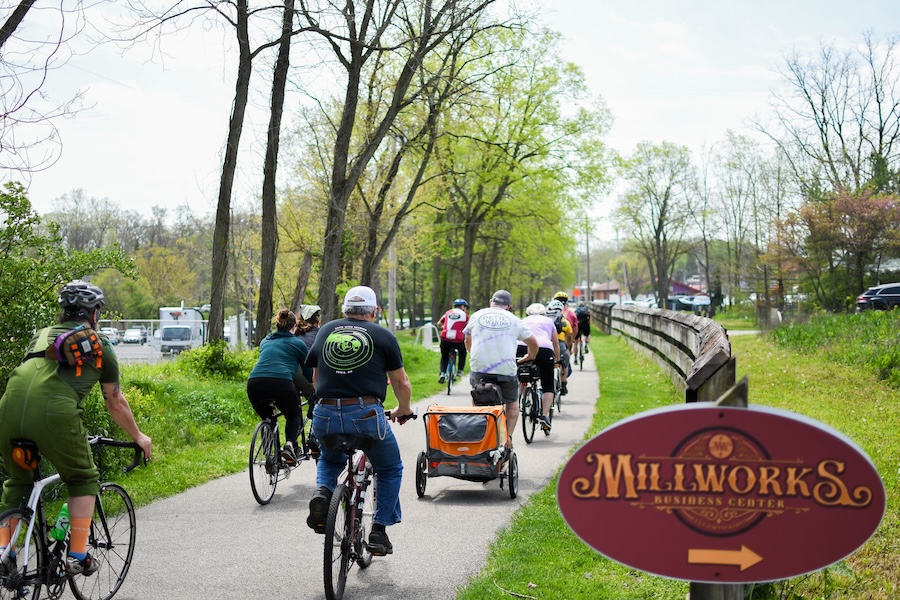 Bicyclists on Ohio's Little Miami Scenic Trail | Photo by Juliana Crask