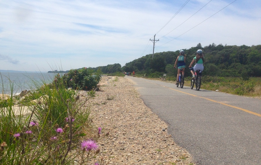Developed in the 1960s and 1970s, the 10.7-mile Shining Sea Bikeway in Massachusetts is the only bikeway on Cape Cod to feature a seaside section along its route. | Photo by Anya Saretzky