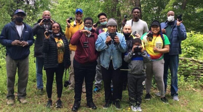 Keith Russell leading a bird walk at Philadelphia's Discovery Center | Photo by Gregory Walker