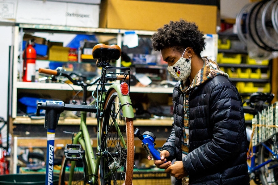 Rich City Rides, which has a worker-owned bike shop as well as a bike hub along the Richmond Greenway, is one of many local organizations leading efforts to unite residents around the trail. | Photo by R.D. Lopez
