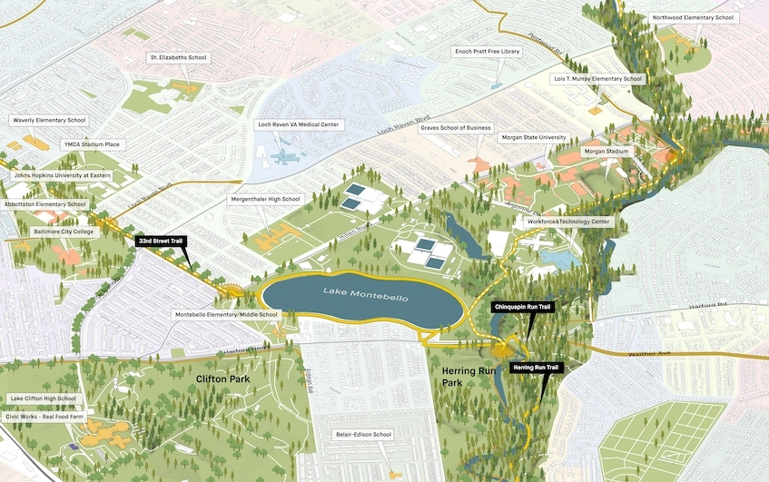 Baltimore Greenway Trail Network: Northeast Amenity Connections | Courtesy Unknown Studio