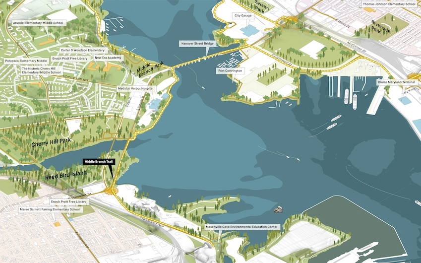 Baltimore Greenway Trail Network: Southwest Amenity Connections | Courtesy Unknown Studio