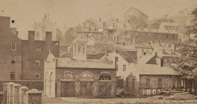 The fire engine house used by John Brown and some of his men in the raid on Harpers Ferry in 1859 | Courtesy Library of Congress, Prints & Photographs Division, LCDIG-ppmsca-40573 (digital file from original item)