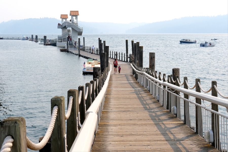 Idaho's Floating Boardwalk in Coeur d'Alenes | Photo by Simon Trezise