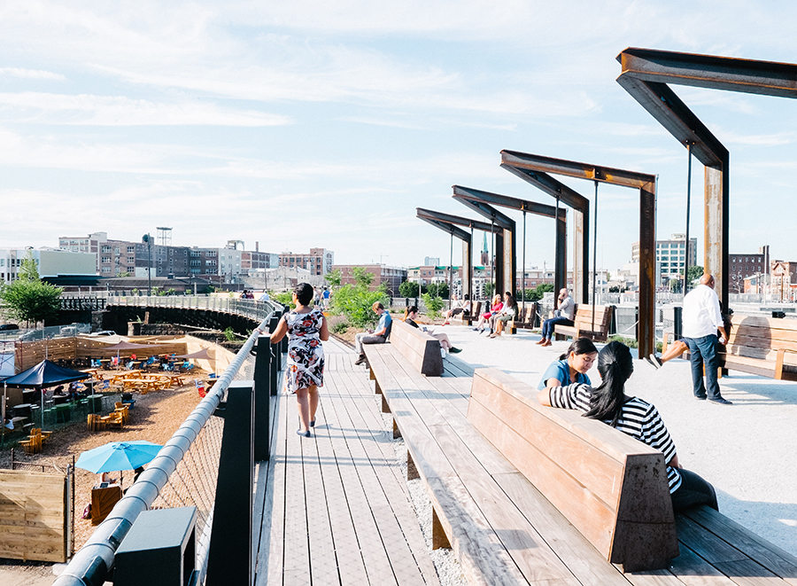 Philadelphia's new elevated Rail Park | Photo courtesy Friends of the Rail Park