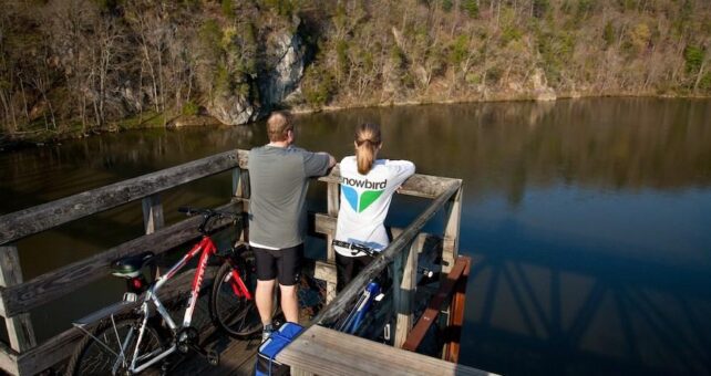 View from the Ivanhoe Trestle along New River Trail State Park | Courtesy Virginia DCR