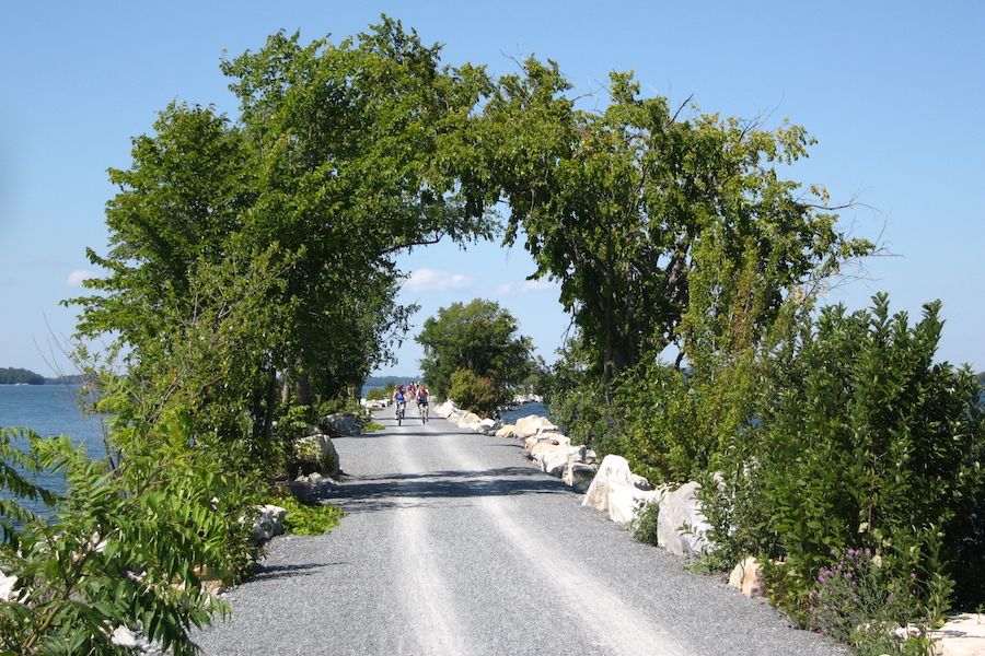 The corridor for the 13.4-mile Island Line Rail Trail (Burlington Bike Path) in Vermont was the subject of the most influential rail-trail court case in history, which reached all the way to the U.S. Supreme Court. | Courtesy RTC