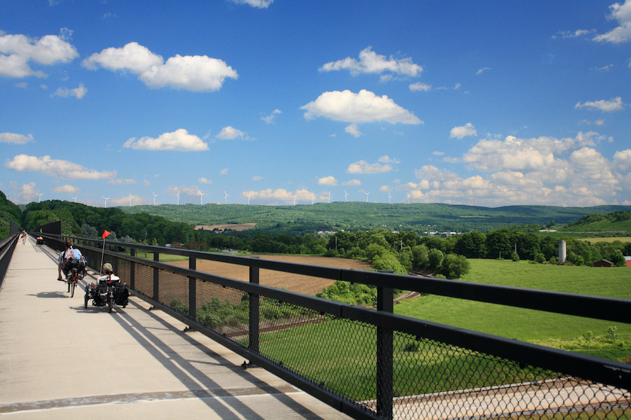 Today, the 150-mile Great Allegheny Passage (gaptrail.org) is a national example of how trail tourism can power local and regional economies. | Photo by Bradley Fisher, courtesy Laurel Highlands Visitors Bureau
