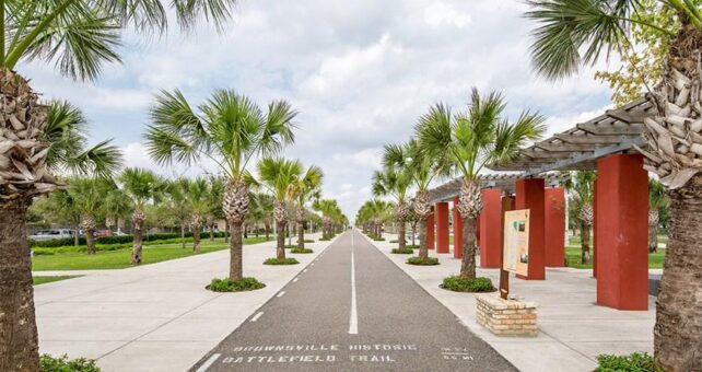 Brownsville, Texas' Historic Battlefield Trail, part of the planned route for the 428-mile Lower Rio Grande Valley Active Plan multiuse trail network | Photo by Mark Lehmann