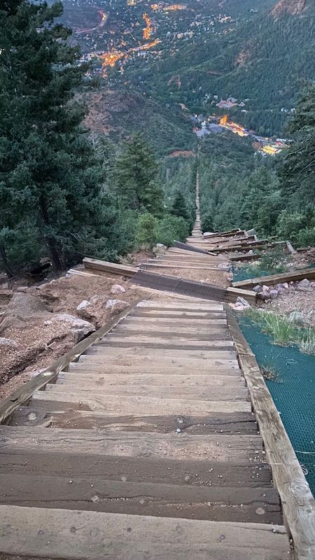 View from the top of Colorado's Manitou Incline | Photo by Jamie Efaw