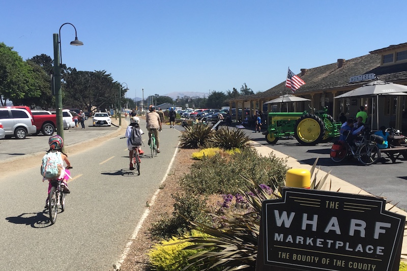 Traversing Monterey's Fisherman's Wharf, the trail abuts restaurants and shops. | Courtesy Fred Watson