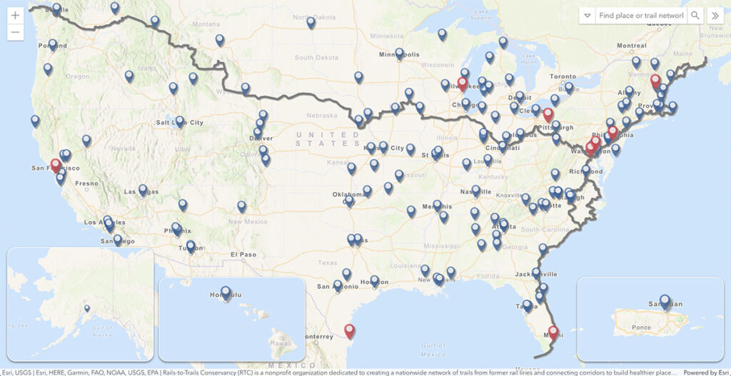 America's Trail Networks Map by RTC