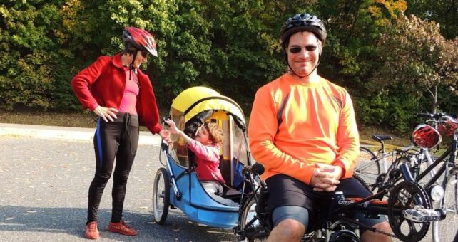 Biking with Margot on the Schuylkill River Trail in Pennsylvania | Photo courtesy Dr. Peter Doehring