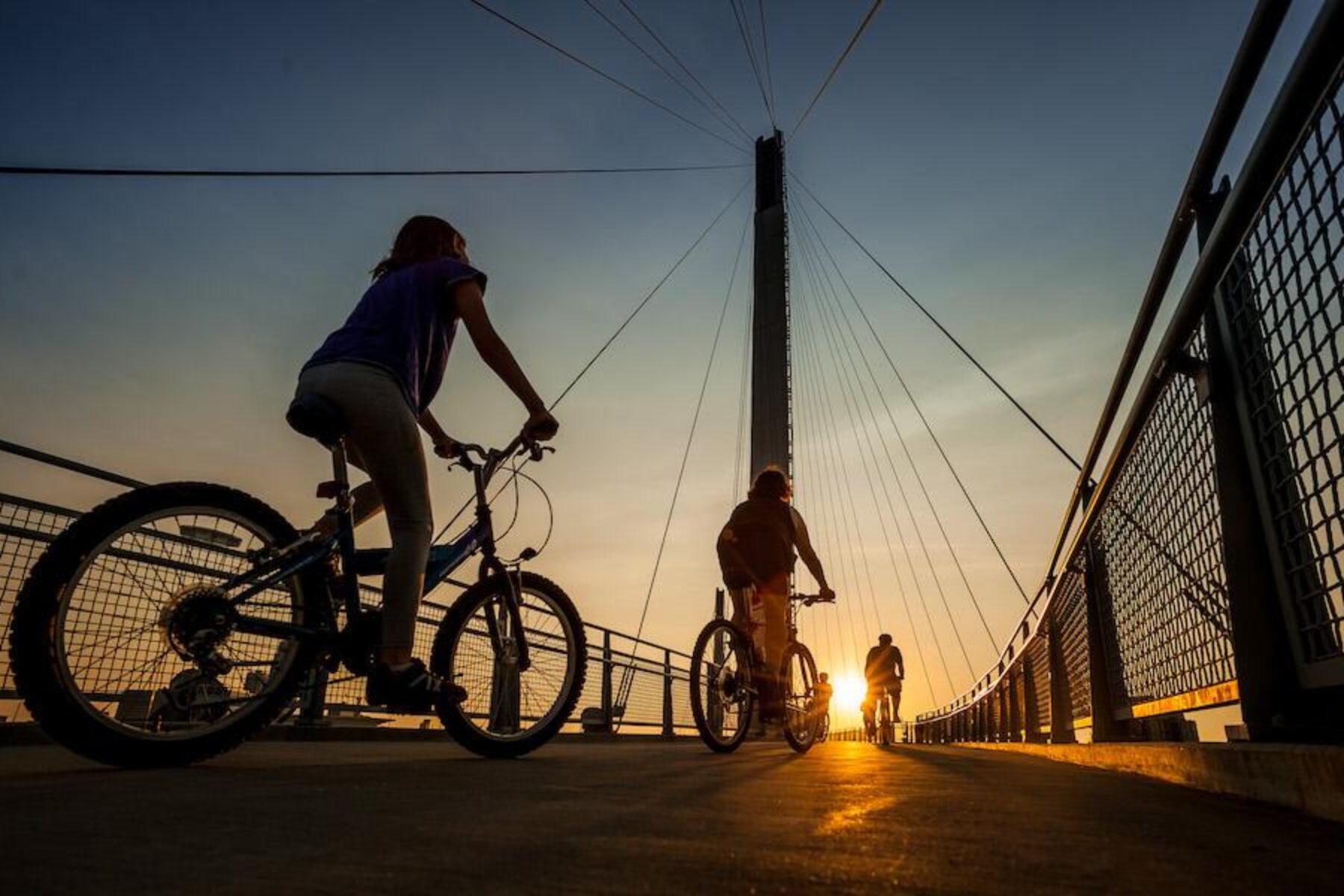 Bob Kerrey Pedestrian Bridge, part of the Great American Rail-Trail | Photo courtesy Visit Omaha