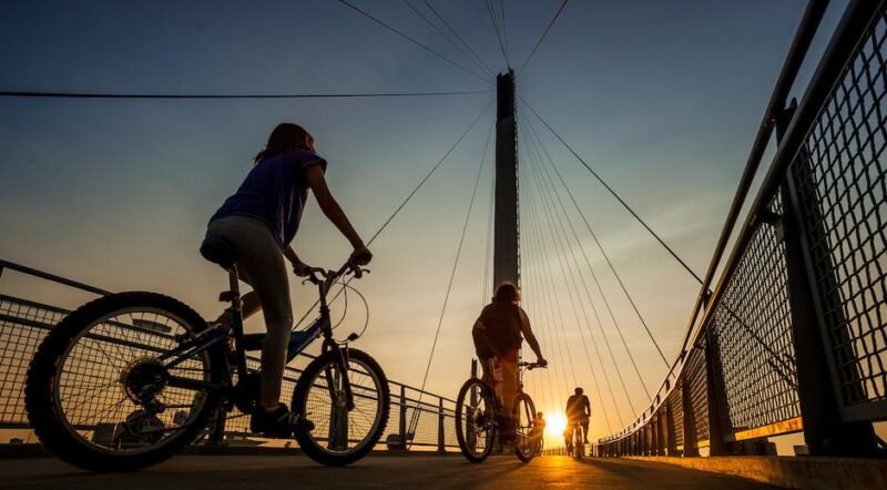 Bob Kerrey Pedestrian Bridge, part of the Great American Rail-Trail | Photo courtesy Visit Omaha