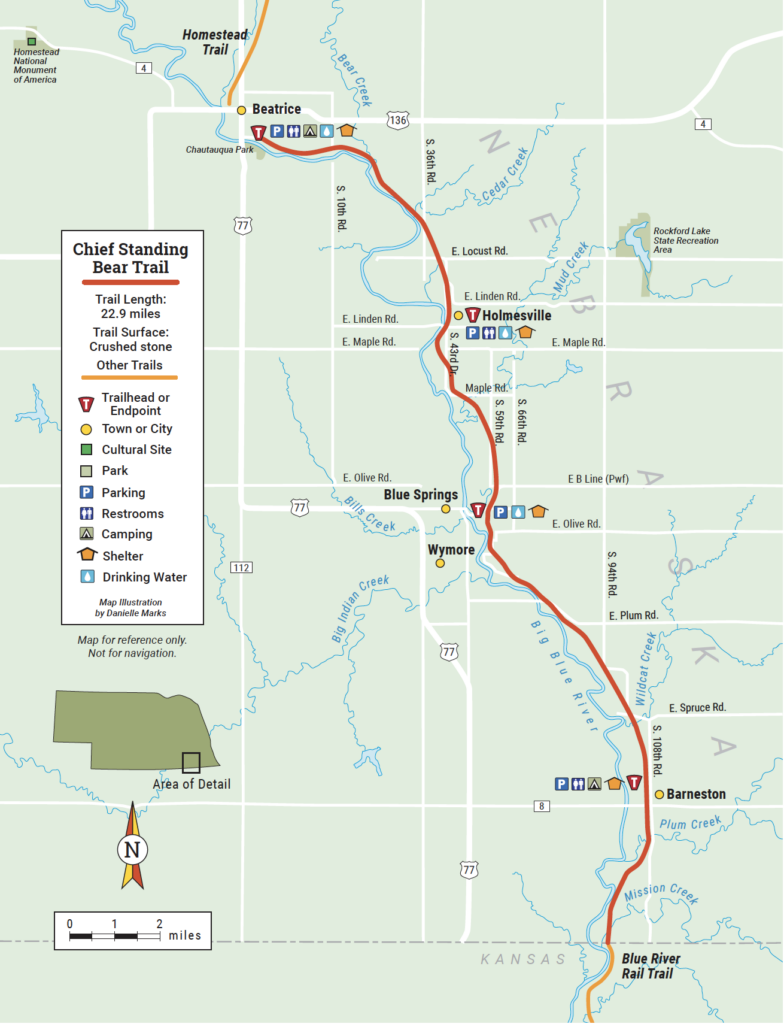 Chief Standing Bear Map | View full size map