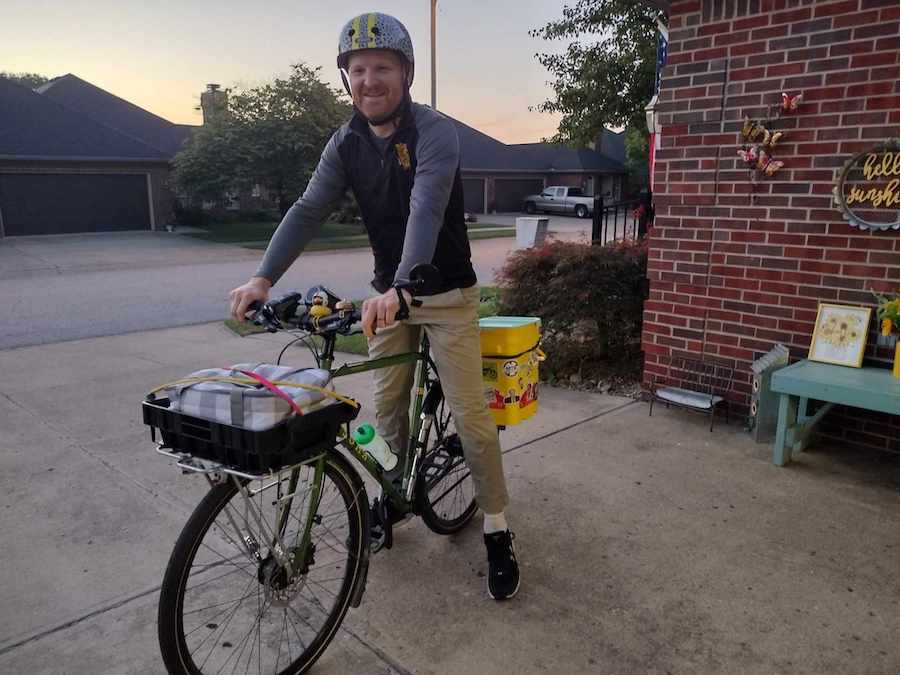 Chris Hill on a bike commute | Photo courtesy Chris Hill