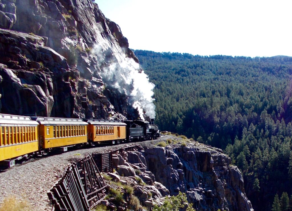 Durango & Silverton Narrow Gauge Railroad winds through the San Juan Mountains toward Silverton | Photo by Cindy Barks