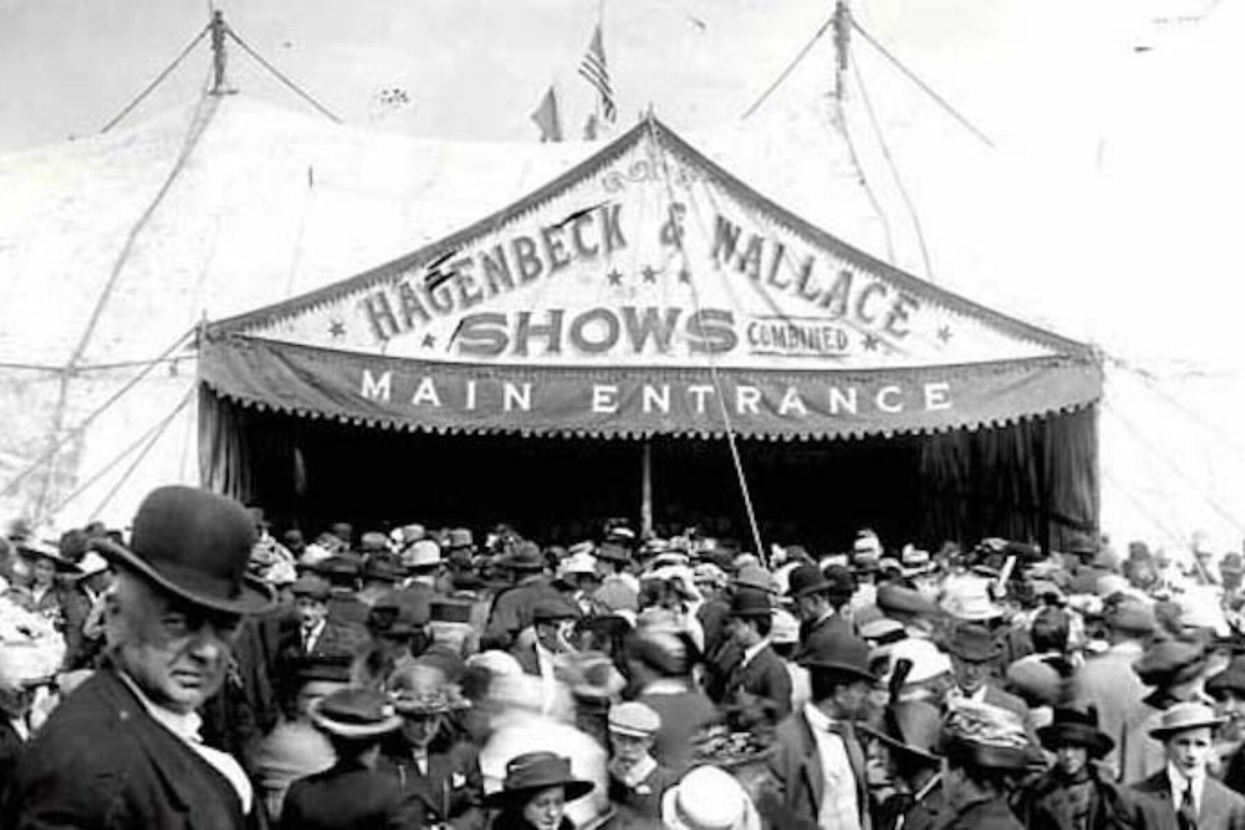 Hagenbeck-Wallace main entrance to circus | Photo by M.D. McCarter, courtesy International Circus Hall of Fame. Used with permission.