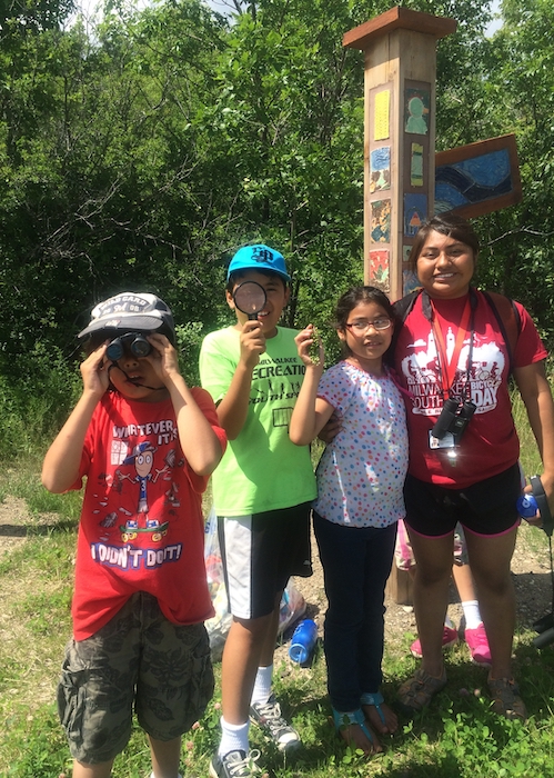 Students exploring Milwaukee's Kinnickinnic River Trail, part of the Route of the Badger | Photo courtesy Sixteenth Street Community Health Centers
