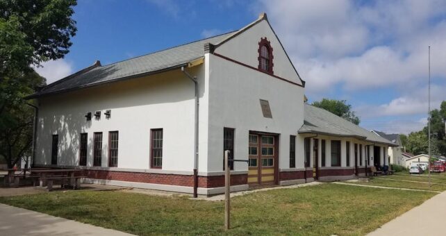 Waterloo, Cedar Falls & Northern Railway depot along the Iowa's Cedar Valley Nature Trail | Photo by Patrick Travers