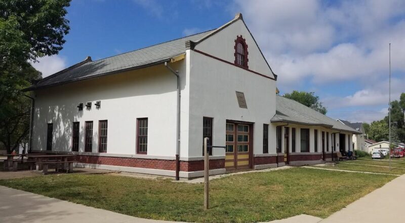 Waterloo, Cedar Falls & Northern Railway depot along the Iowa's Cedar Valley Nature Trail | Photo by Patrick Travers