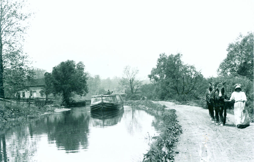 19th-century image of a canal boat along the Ohio & Erie Canal in Greater Akron | Courtesy Summit Metro Parks